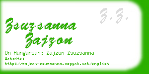 zsuzsanna zajzon business card